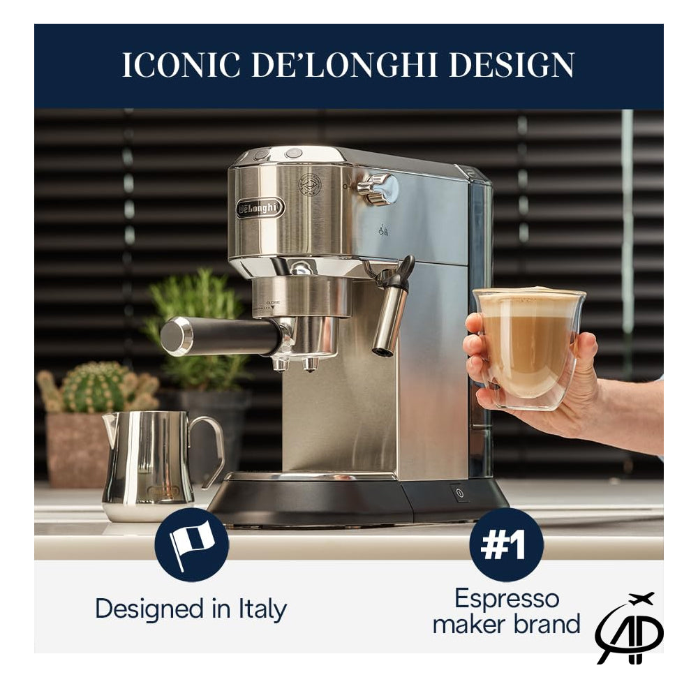 De'Longhi Dedica Espresso Machine | Slim Design, Silver