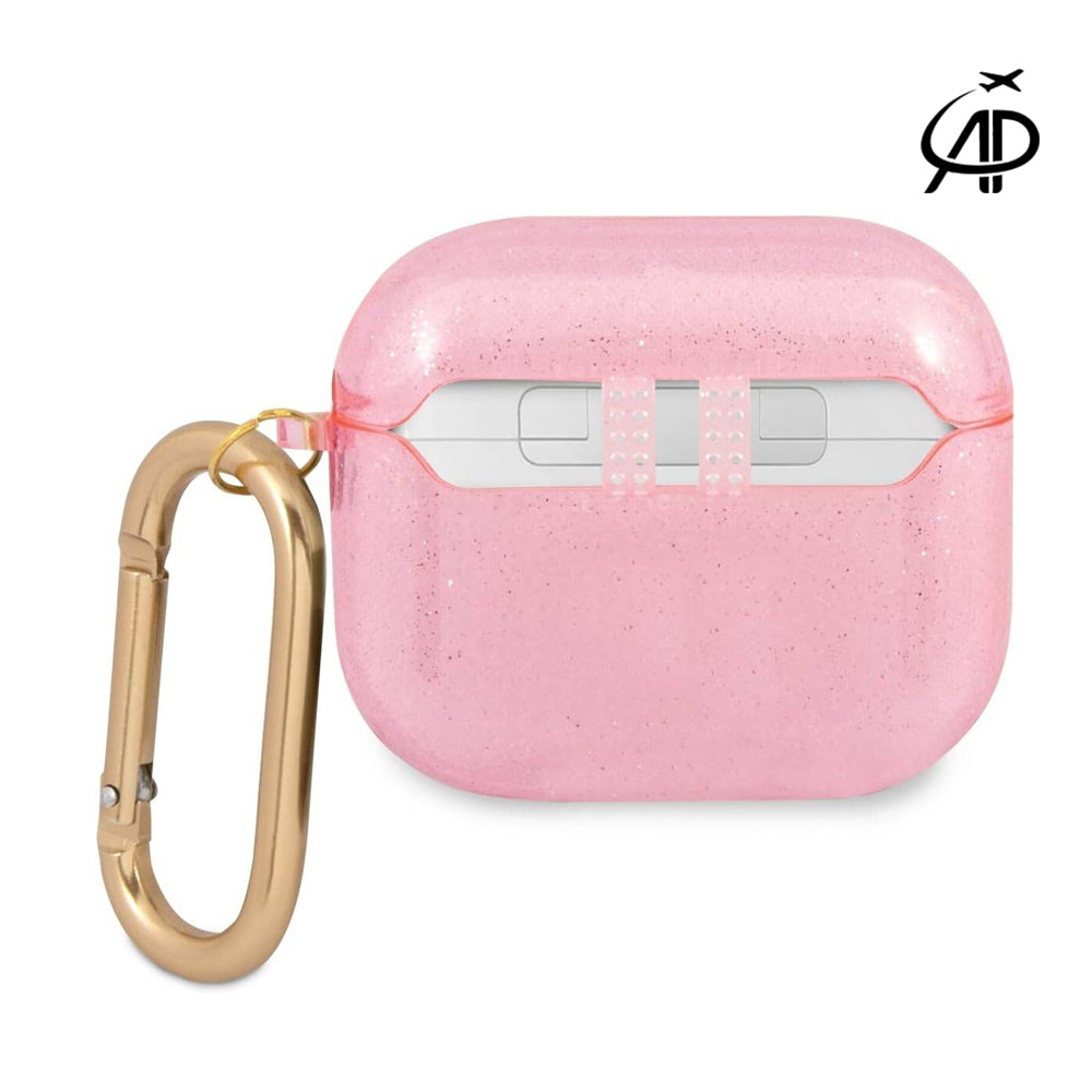 Guess Pink Glitter AirPods Case for AirPods 3 - Light Weight Protection