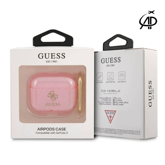Guess Pink Glitter AirPods Case for AirPods 3 - Light Weight Protection