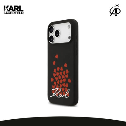 Karl Lagerfeld Falling Hearts Signature Phone Case