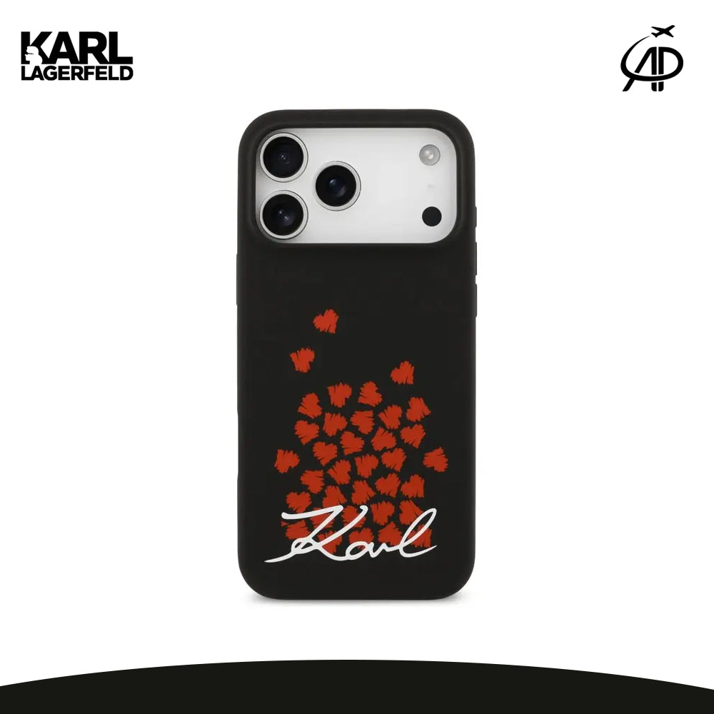 Karl Lagerfeld Falling Hearts Signature Phone Case
