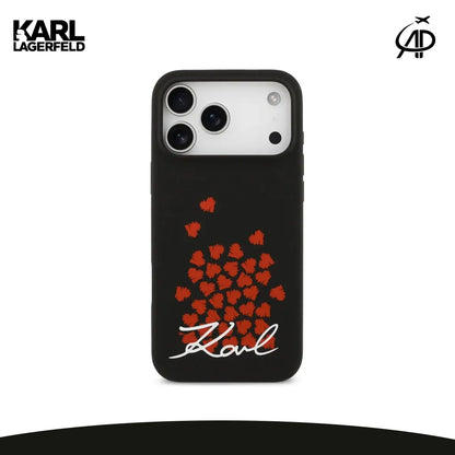 Karl Lagerfeld Falling Hearts Signature Phone Case