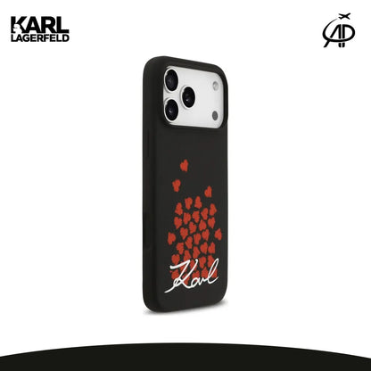 Karl Lagerfeld Falling Hearts Signature Phone Case