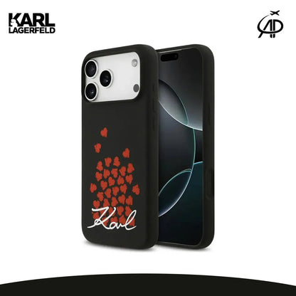 Karl Lagerfeld Falling Hearts Signature Phone Case