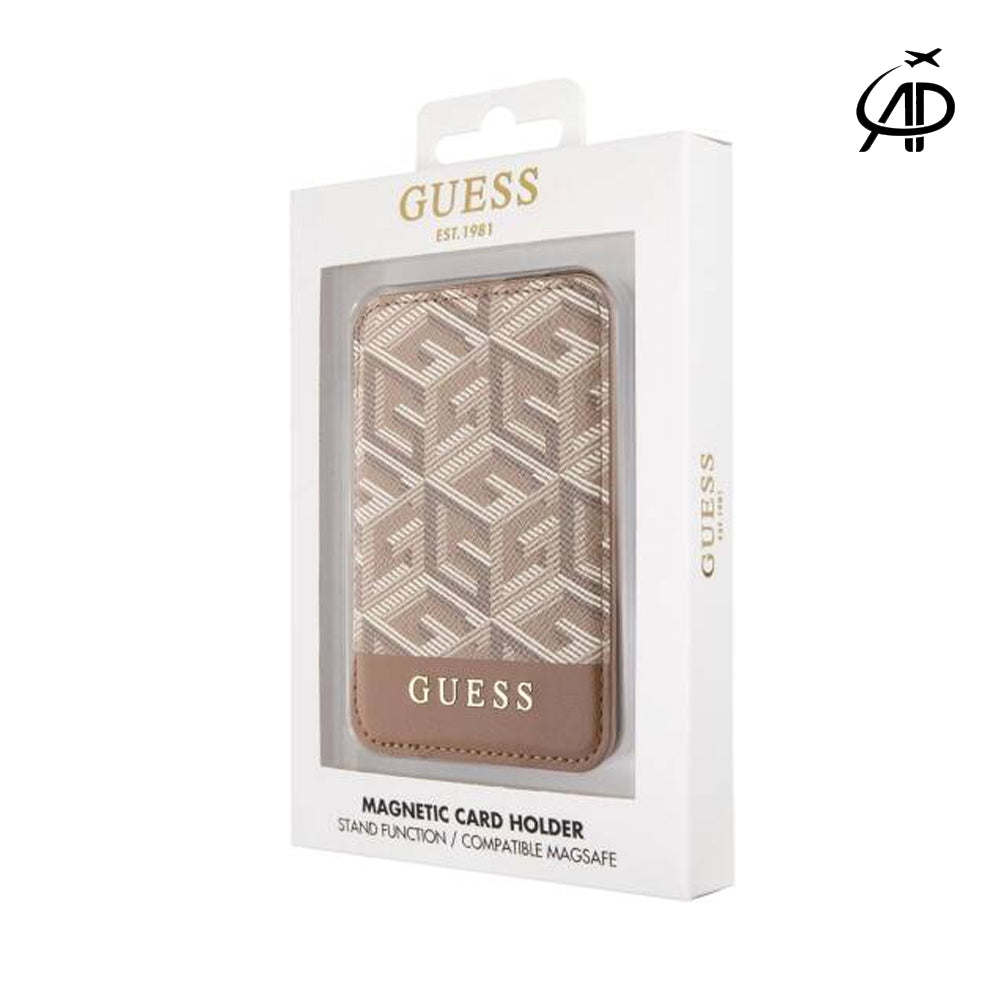 Guess 4G/G-Cube MagSafe Wallet & Stand - 2-in-1 Magnetic Card Holder