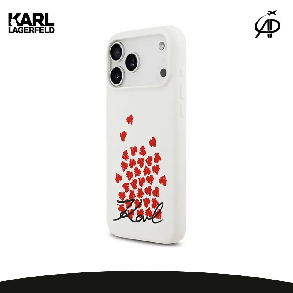 Karl Lagerfeld Falling Hearts Signature Phone Case