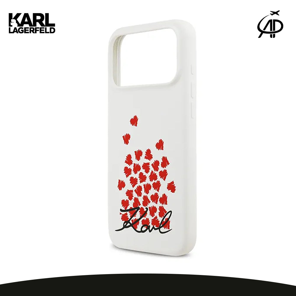 Karl Lagerfeld Falling Hearts Signature Phone Case
