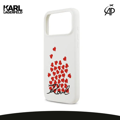 Karl Lagerfeld Falling Hearts Signature Phone Case