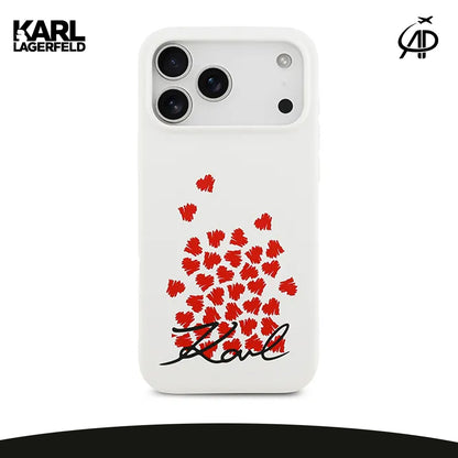 Karl Lagerfeld Falling Hearts Signature Phone Case