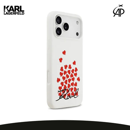 Karl Lagerfeld Falling Hearts Signature Phone Case