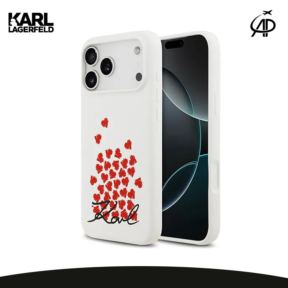 Karl Lagerfeld Falling Hearts Signature Phone Case