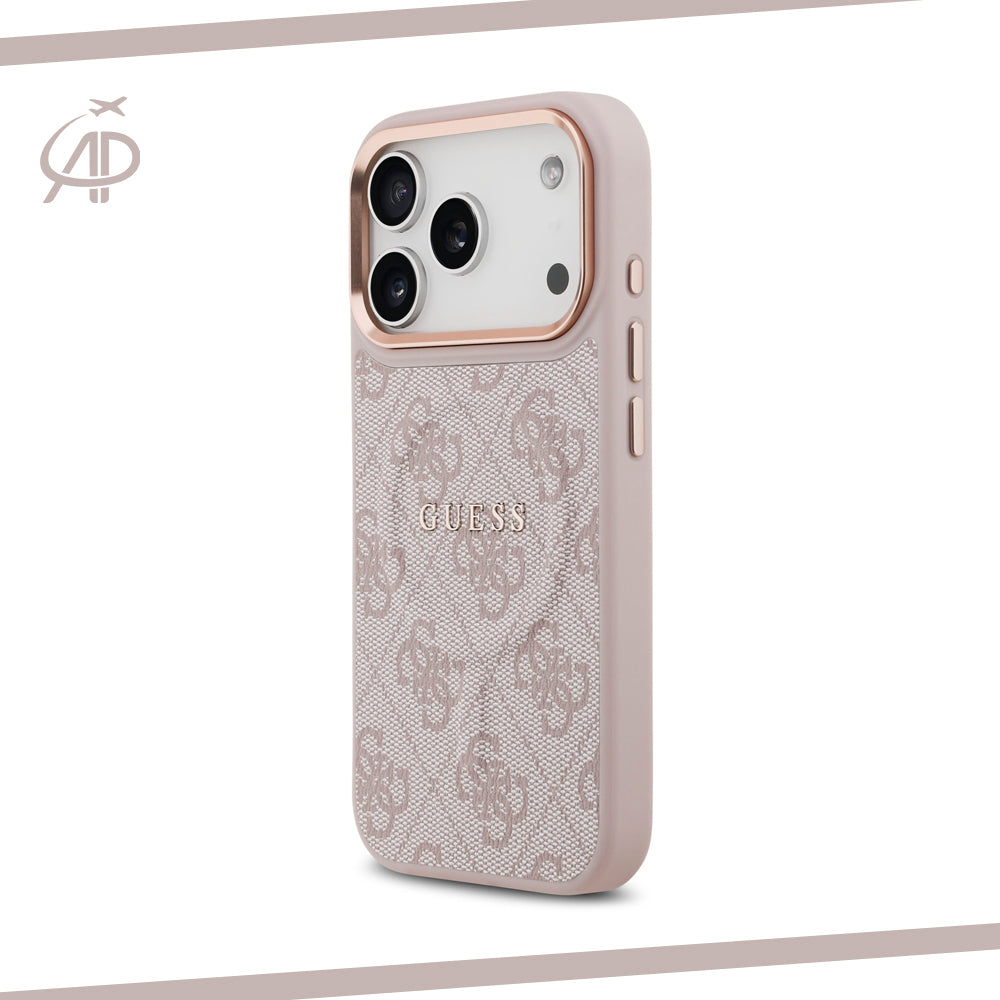 Guess Black & Gray Monogram iPhone Case with Gold Accents