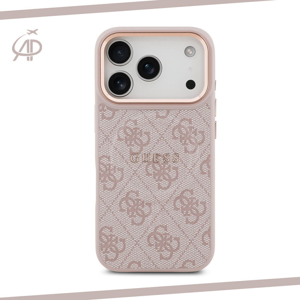 Guess Black & Gray Monogram iPhone Case with Gold Accents