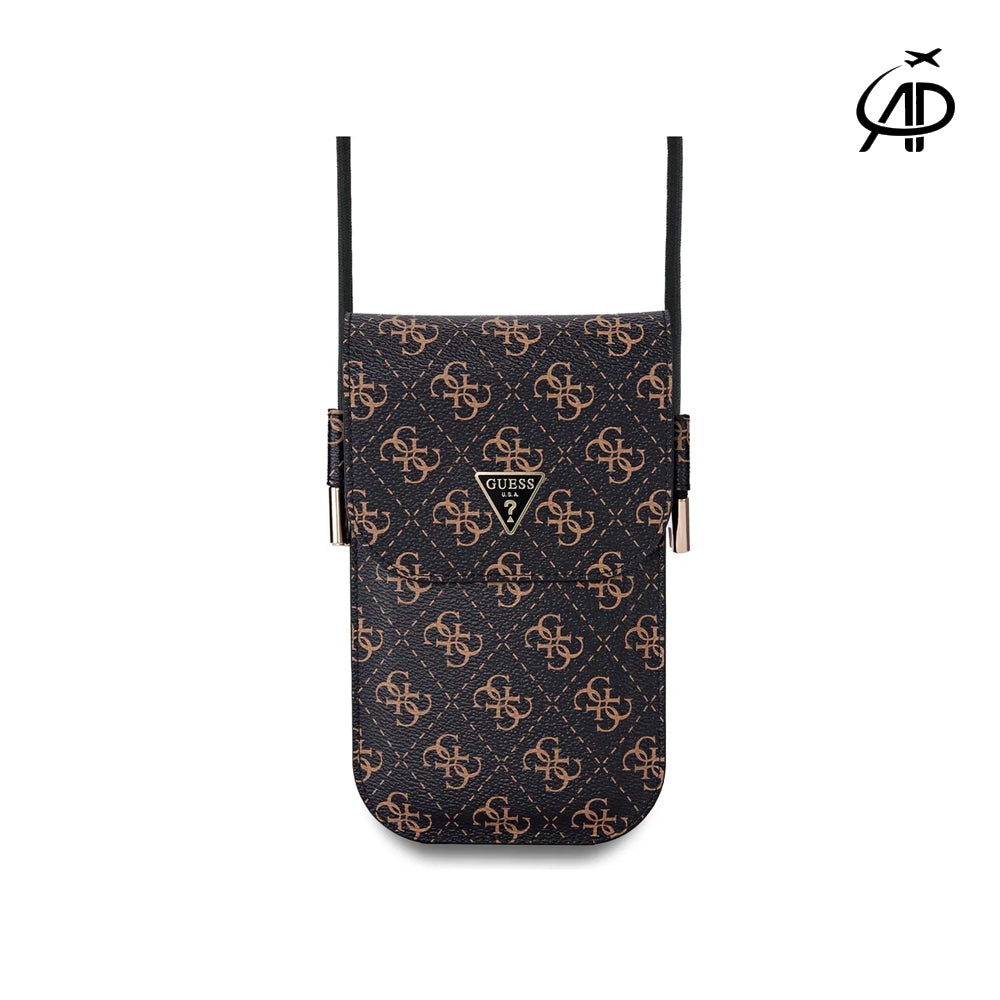 GUESS 4G Monogram Phone Pouch with Crossbody Strap