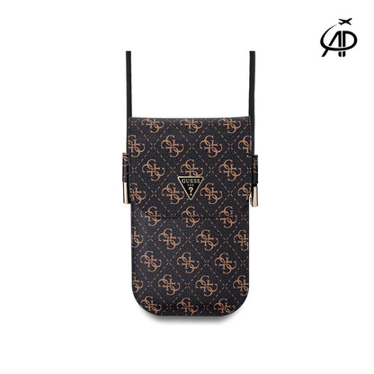 GUESS 4G Monogram Phone Pouch with Crossbody Strap