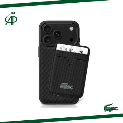 Premium Lacoste Pique Case with Detachable Wallet/Card Holder