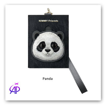 Nimmy Friends Embroidered Panda Card Holder