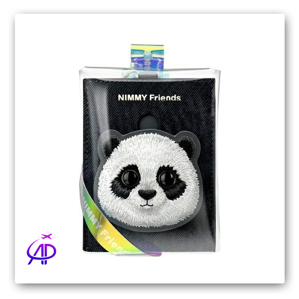 Nimmy Friends Embroidered Panda Card Holder