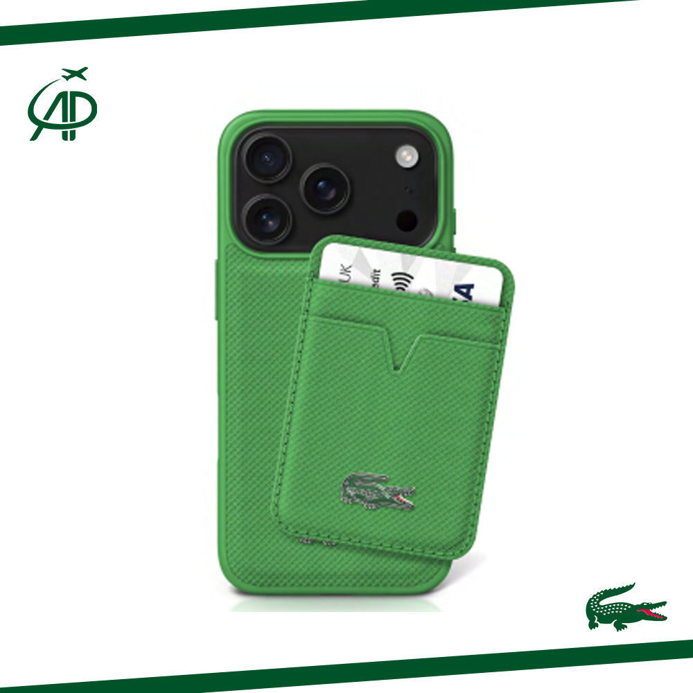 Premium Lacoste Pique Case with Detachable Wallet/Card Holder