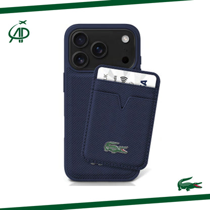 Premium Lacoste Pique Case with Detachable Wallet/Card Holder