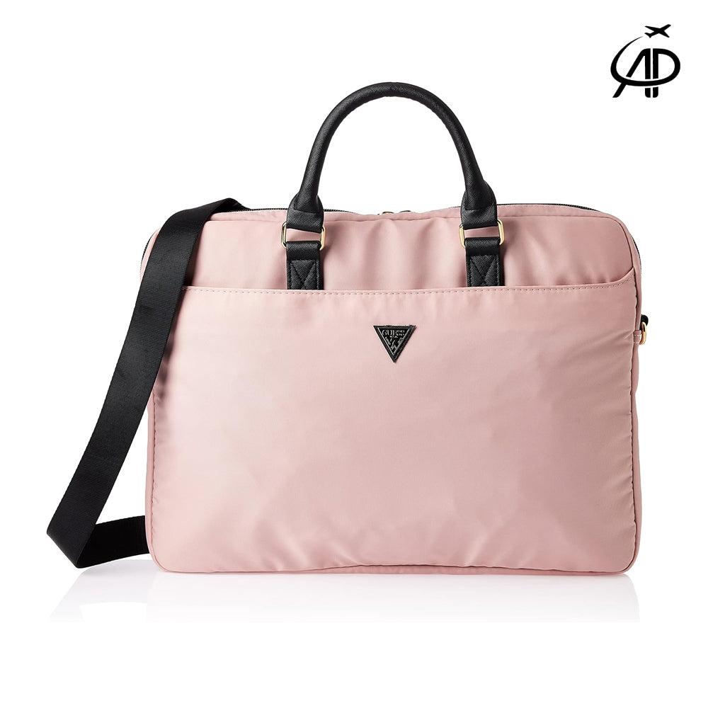GUESS Padded Laptop Bag | Pink Nylon