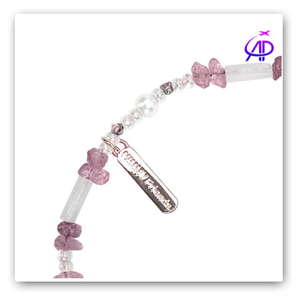 Nimmy Friends Pink Cat Beaded Phone Charm