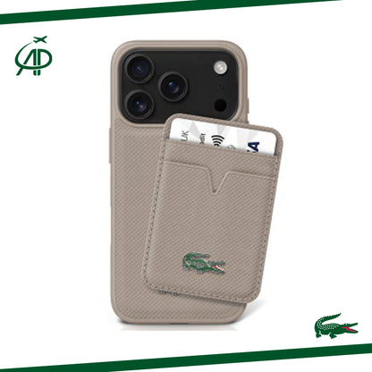 Premium Lacoste Pique Case with Detachable Wallet/Card Holder