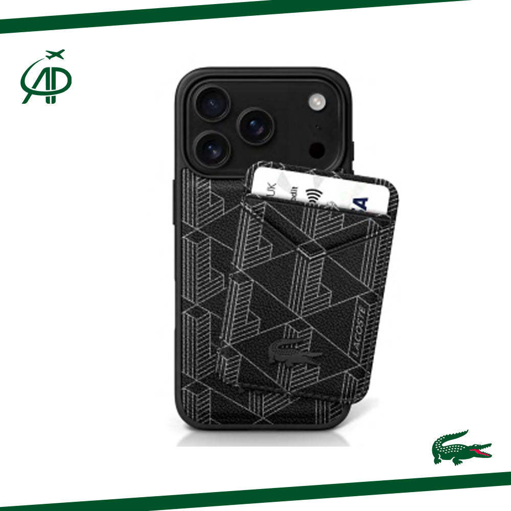 Premium Lacoste Pique Case with Detachable Wallet/Card Holder