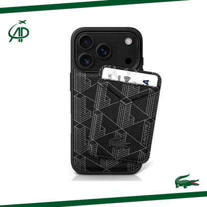 Premium Lacoste Pique Case with Detachable Wallet/Card Holder