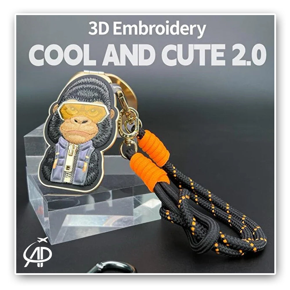 Nimmy Legends 3D Embroidery Ape Puffer Jacket Magnetic Case - Cool & Cute 2.0