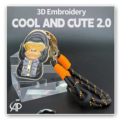 Nimmy Legends 3D Embroidery Ape Puffer Jacket Magnetic Case - Cool & Cute 2.0