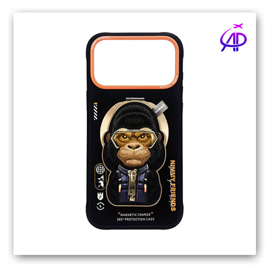 Nimmy Legends 3D Embroidery Ape Puffer Jacket Magnetic Case - Cool & Cute 2.0
