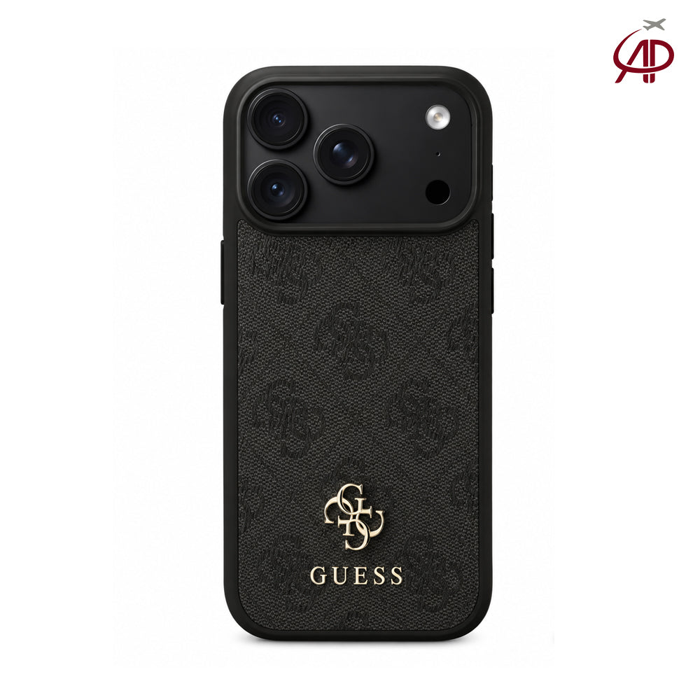 GUESS Premium Black Monogram Phone Cover | Designer Case