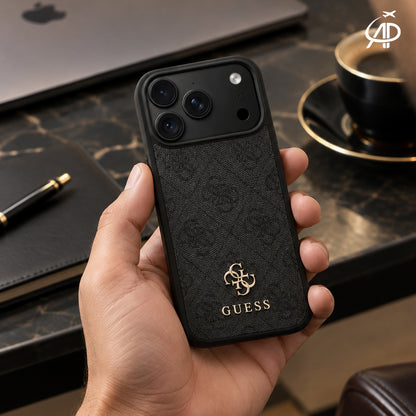 GUESS Premium Black Monogram Phone Cover | Designer Case