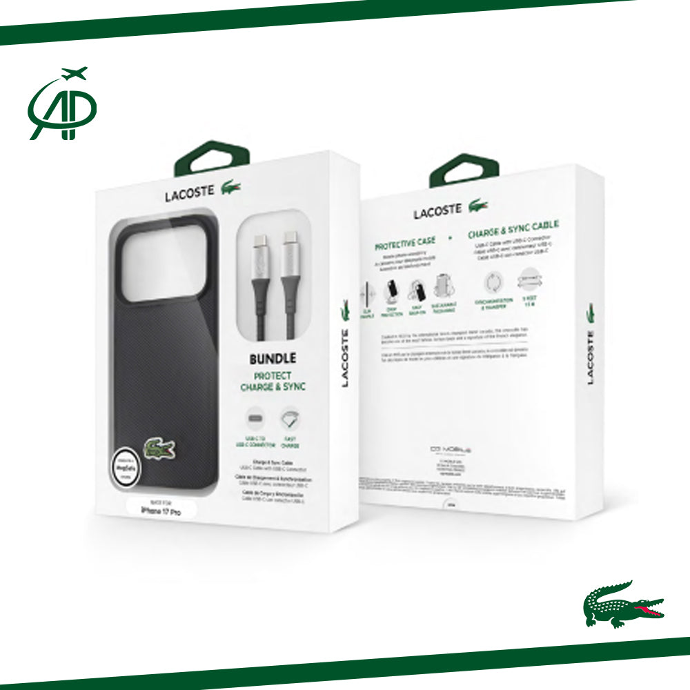 Premium Lacoste Phone Protection & Charging Accessory Kit