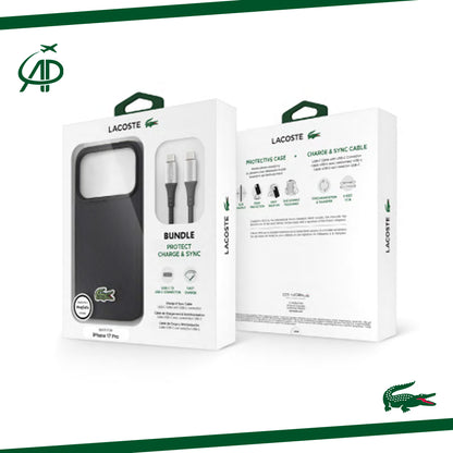 Premium Lacoste Phone Protection & Charging Accessory Kit
