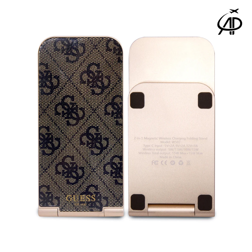 GUESS 15W MagSafe Magnetic Desk Charger | 4G Monogram