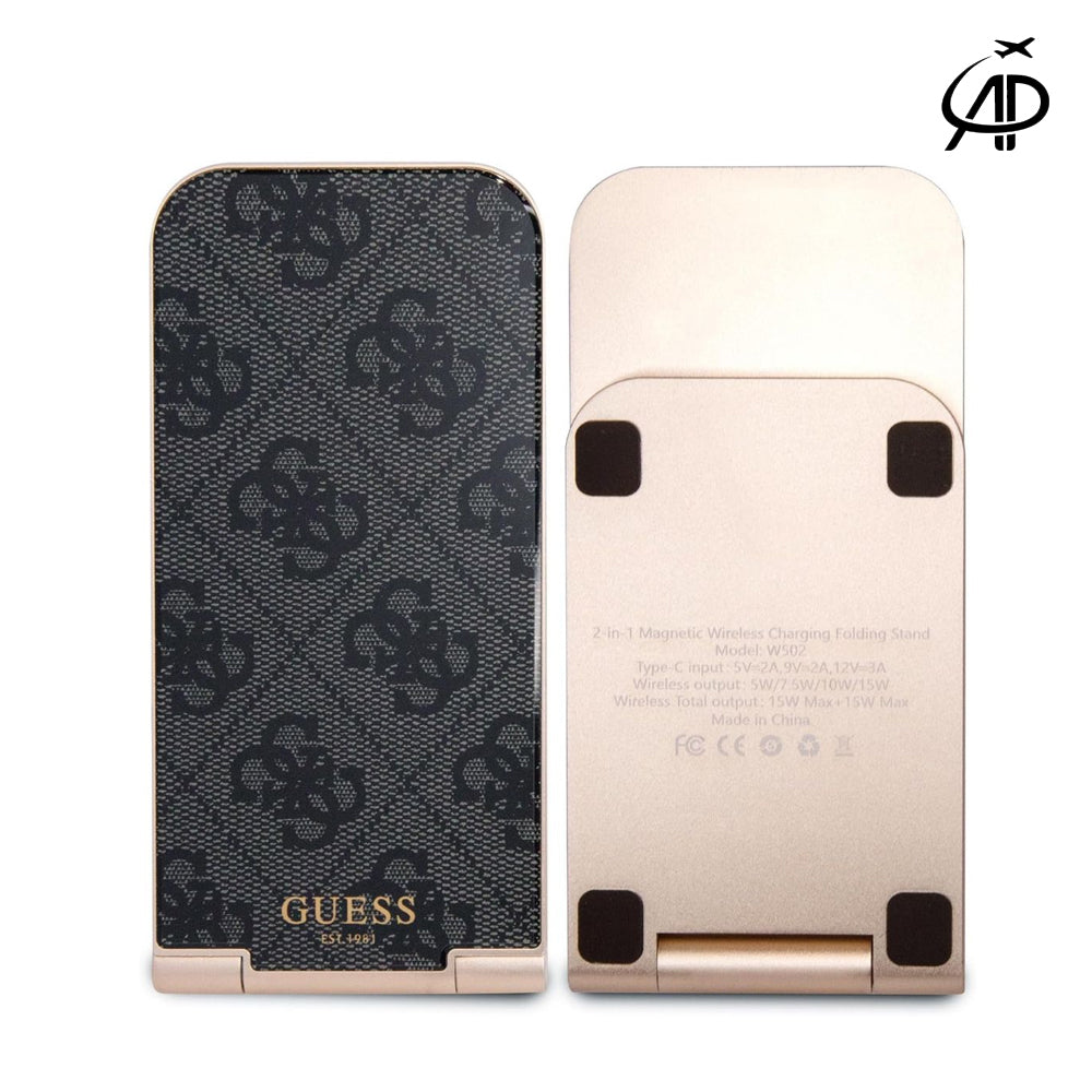 GUESS 15W MagSafe Magnetic Desk Charger | 4G Monogram