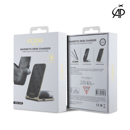 GUESS 15W MagSafe Magnetic Desk Charger | 4G Monogram