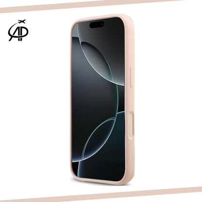 Guess Matte Gold-Logo Silicone Case