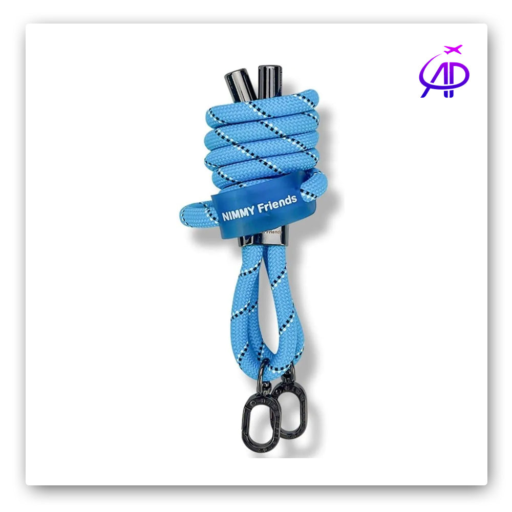 Nimmy Friends Blue Camouflage Rope Phone Lanyard and Strap Set