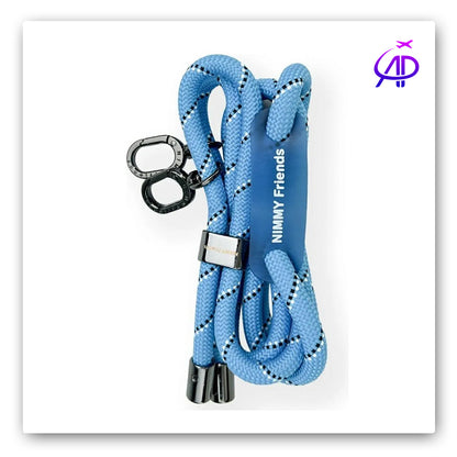 Nimmy Friends Blue Camouflage Rope Phone Lanyard and Strap Set