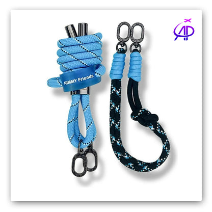 Nimmy Friends Blue Camouflage Rope Phone Lanyard and Strap Set