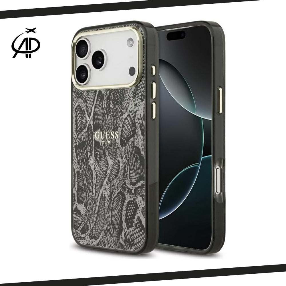 Guess Lux Python/Snake Skin Print Case with Gold Accents