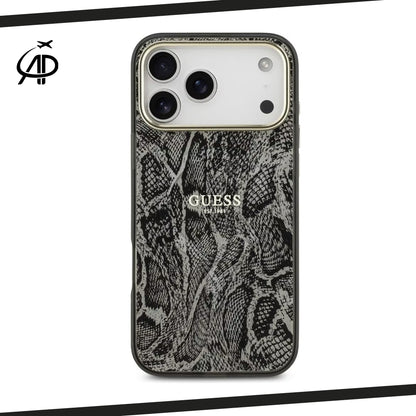 Guess Lux Python/Snake Skin Print Case with Gold Accents
