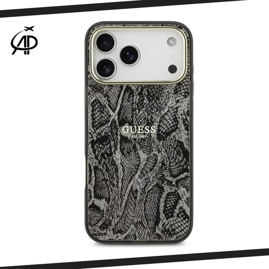 Guess Lux Python/Snake Skin Print Case with Gold Accents