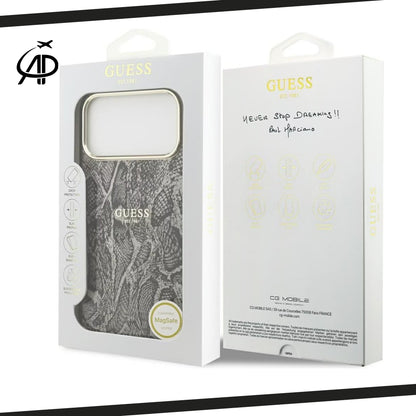 Guess Lux Python/Snake Skin Print Case with Gold Accents