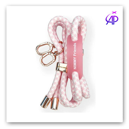 Chic Pink Pattern Phone/Bag Charm Lanyard