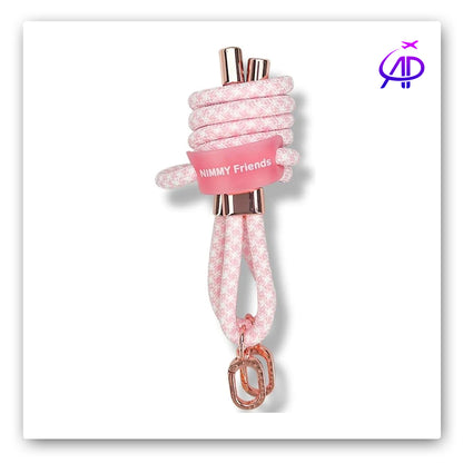 Chic Pink Pattern Phone/Bag Charm Lanyard