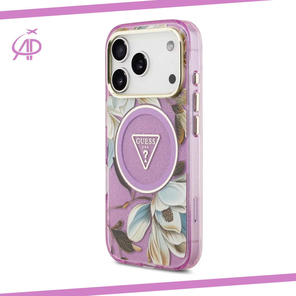 Vibrant Guess Magnolia Flower Cover with Magnetic Ring